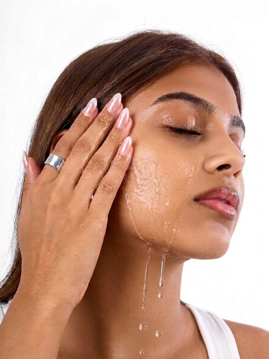 Rinsing with lukewarm water